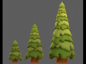 Trees Cartoon V29 3D Model