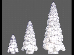 Trees Cartoon V29 3D Model