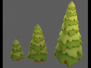Trees Cartoon V29 3D Model