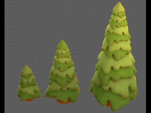 Trees Cartoon V29 3D Model