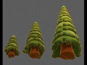 Trees Cartoon V29 3D Model