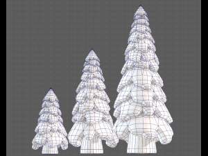 Trees Cartoon V29 3D-Modell