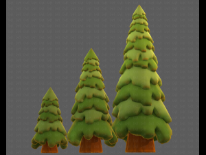 Trees Cartoon V29 3D-Modell