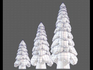 Trees Cartoon V29 3D Model