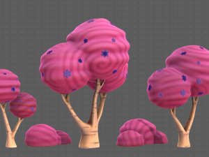 Trees Cartoon V30 3D-Modell