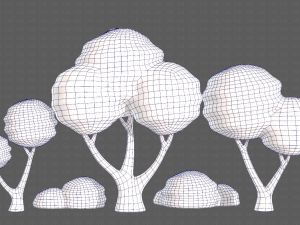 Trees Cartoon V30 3D-Modell