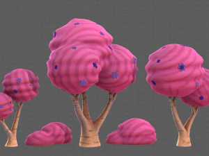 Trees Cartoon V30 3D Model