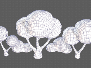 Trees Cartoon V30 3D-Modell