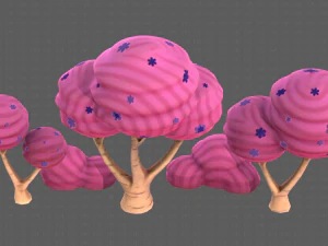Trees Cartoon V30 3D Model