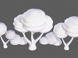 Trees Cartoon V30 3D-Modell