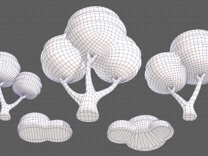 Trees Cartoon V30 3D-Modell