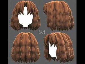Base de cabelo para menina V52 Modelo 3D