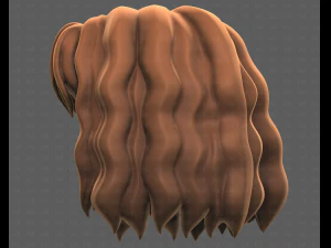 Base Hair for girl V52 3D Model