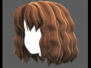 Base Hair for girl V52 3D Model
