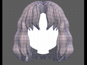 Base Hair for girl V52 3D Model