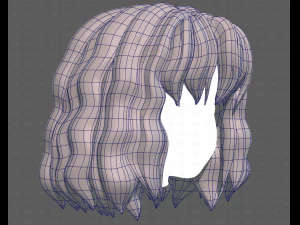 Base Hair for girl V52 3D Model