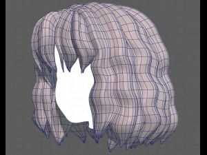 Base Hair for girl V52 3D Model