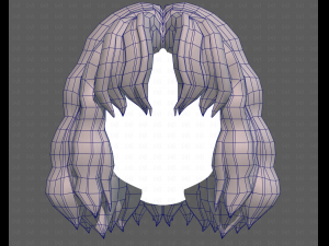 Base Hair for girl V52 3Dモデル