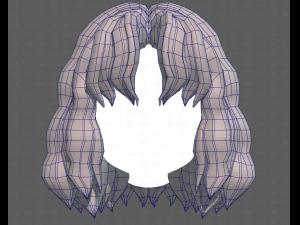 Base Hair for girl V52 3D Model