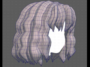 Base Hair for girl V52 3D Model