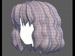 Base Hair for girl V52 3D Model