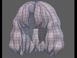 Base Hair for girl V52 3D Model