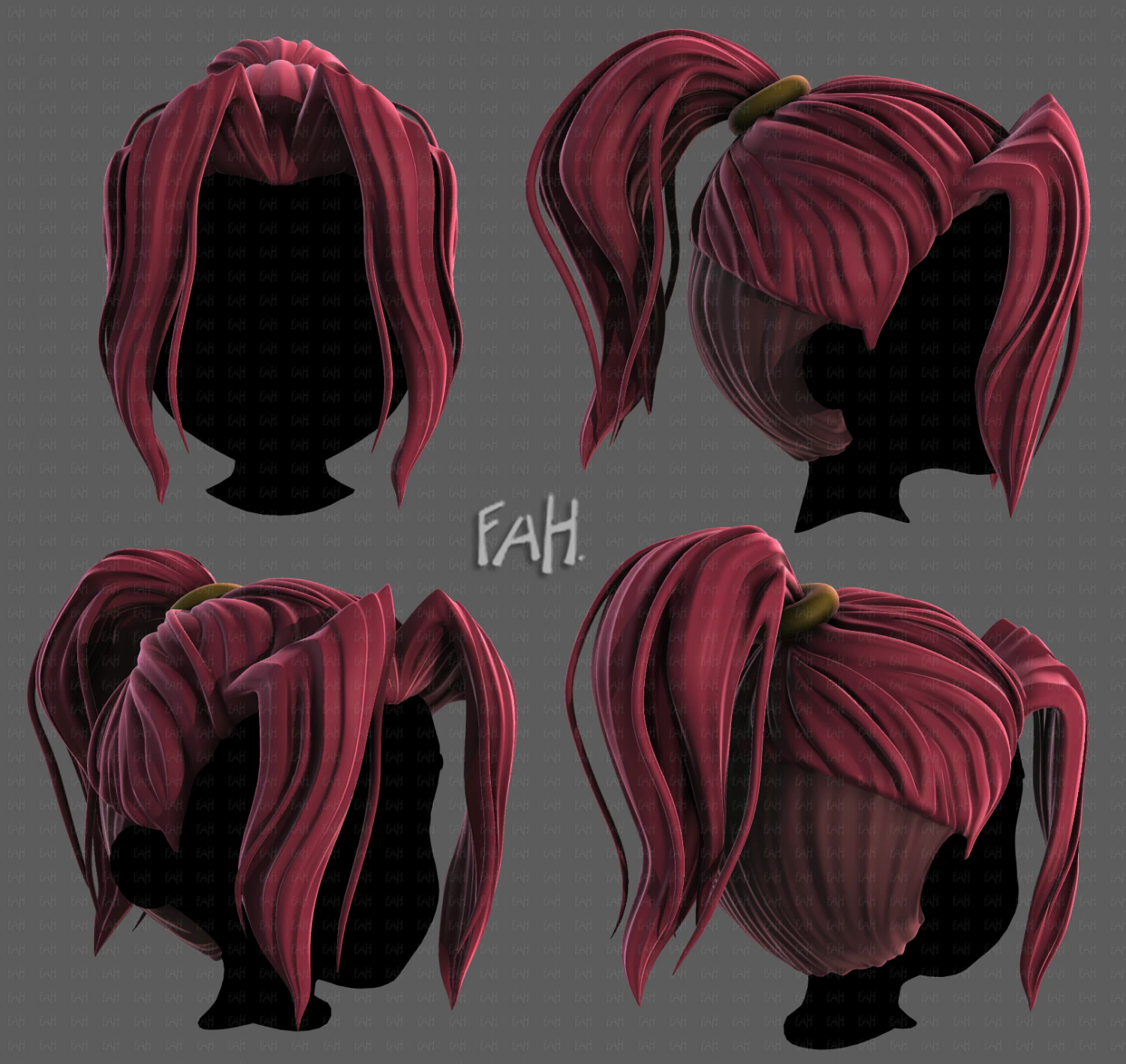 3D Hair style for boy V112 3D Model .c4d .max .obj .3ds .fbx .stl .blend 