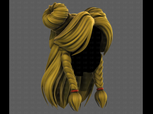 3D Hair style for girl V112 Modelo 3D