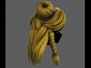 3D Hair style for girl V112 Modelo 3D