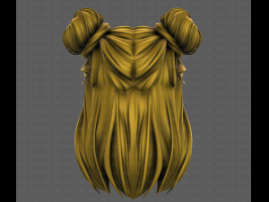 3D Hair style for girl V112 Modelo 3D