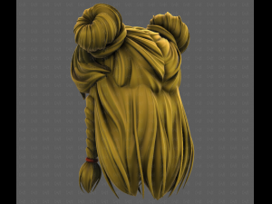 3D Hair style for girl V112 Modelo 3D