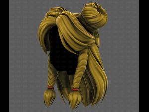 3D Hair style for girl V112 Modelo 3D