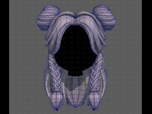 3D Hair style for girl V112 Modelo 3D