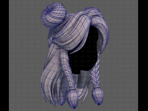 3D Hair style for girl V112 Modelo 3D