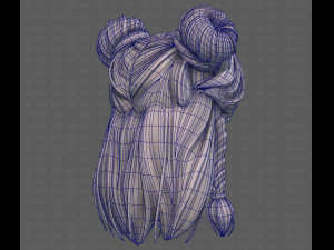 3D Hair style for girl V112 Modelo 3D