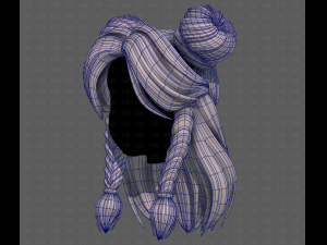 3D Hair style for girl V112 Modelo 3D