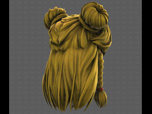 3D Hair style for girl V112 Modelo 3D