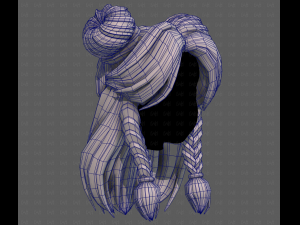 3D Hair style for girl V112 Modelo 3D