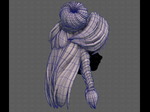 3D Hair style for girl V112 Modelo 3D