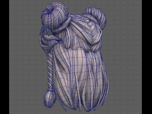 3D Hair style for girl V112 Modelo 3D
