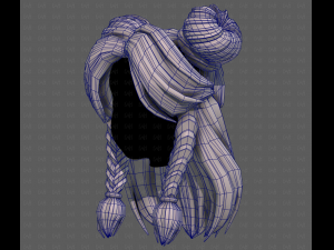 3D Hair style for girl V112 Modelo 3D