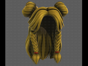 3D Hair style for girl V112 Modelo 3D