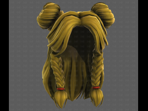 3D Hair style for girl V112 Modelo 3D