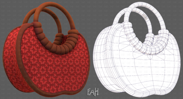 Bag V12 3D Model .c4d .max .obj .3ds .fbx .lwo .lw .lws