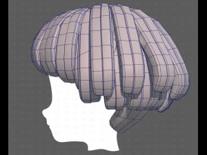 Base Hair for Boy V53 3D Model