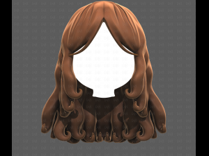 Base Hair for girl V53 3D Model