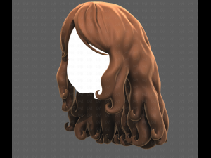 Base Hair for girl V53 3D Model