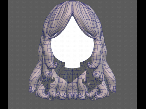 Base Hair for girl V53 3D Model