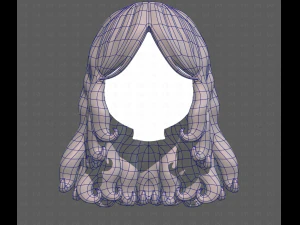 Base Hair for girl V53 3D Model