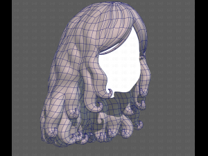 Base Hair for girl V53 3D Model
